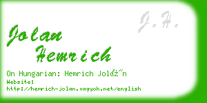 jolan hemrich business card